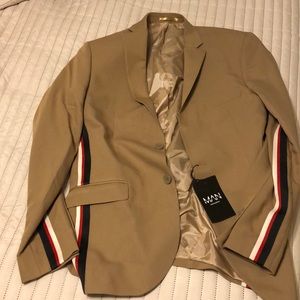 Boohooman Skinny Fit Tape Men Suit Pant and Jacket